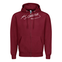 Burgundy mustafa kemal ataturk Zipper Hoodie - tuanDangUi