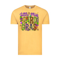 Vintage Mustard Little miss Mardi Gras Vintage Tee - NancyCooperArtShop