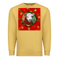 Antique Gold christmas hereford calf Premium Sweatshirt - LillyAllenDesigns