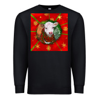 Black christmas hereford calf Premium Sweatshirt - LillyAllenDesigns
