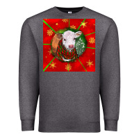 Charcoal Heather christmas hereford calf Premium Sweatshirt - LillyAllenDesigns