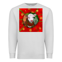 Dove Grey christmas hereford calf Premium Sweatshirt - LillyAllenDesigns