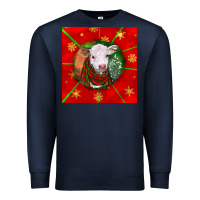 Navy christmas hereford calf Premium Sweatshirt - LillyAllenDesigns