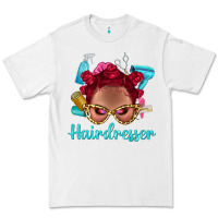 White Afro Bantu Knots Red Hairdresser With Leopard Glasses Bbs Premium Tee - BundleAndBundleShop
