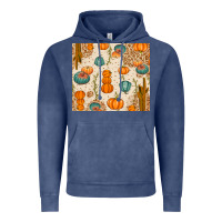 Vintage Denim Fall Pumpkins Vintage Hoodie - texasbilliewilder