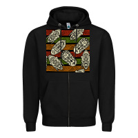 Black african mask seamless pattern Zipper Hoodie - BundleAndBundleShop