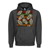 Charcoal Heather african mask seamless pattern Zipper Hoodie - BundleAndBundleShop