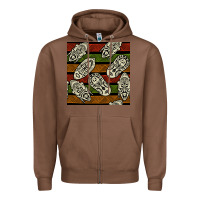 Chestnut african mask seamless pattern Zipper Hoodie - BundleAndBundleShop