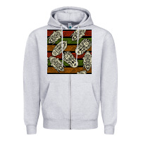 Heather Grey african mask seamless pattern Zipper Hoodie - BundleAndBundleShop