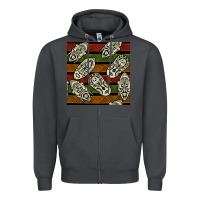 Smoke african mask seamless pattern Zipper Hoodie - BundleAndBundleShop