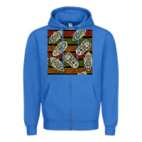 True Royal african mask seamless pattern Zipper Hoodie - BundleAndBundleShop