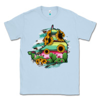 Dusty Blue Campeche State Of Mexico Map Classic Tee - RanaPortraitStore