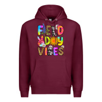 Burgundy field day vibes Premium Hoodie - RanaPortraitStore