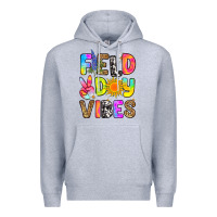 Heather Grey field day vibes Premium Hoodie - RanaPortraitStore
