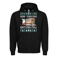 Black merry christmas shitters full Zipper Hoodie - tuanDangUi