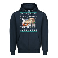 Navy merry christmas shitters full Zipper Hoodie - tuanDangUi