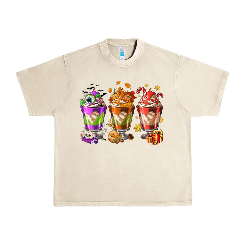Hallothanksmas Coffee Cups Urban Heavy Tee by NancyCooperArtShop | Teevron