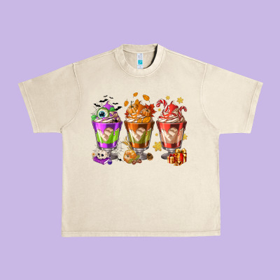 Hallothanksmas Coffee Cups Urban Heavy Tee Designed By Nancycooperartshop
