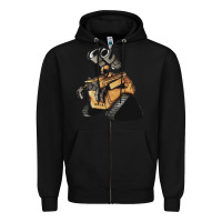Black wall e Zipper Hoodie - tuanDangUi