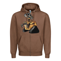 Chestnut wall e Zipper Hoodie - tuanDangUi