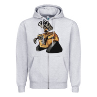 Heather Grey wall e Zipper Hoodie - tuanDangUi