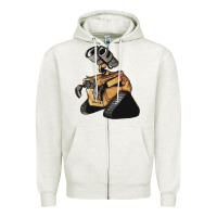 Oatmeal Heather wall e Zipper Hoodie - tuanDangUi