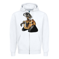 White wall e Zipper Hoodie - tuanDangUi