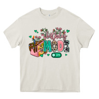 Cream birthday mode on Heavy Core Tee - MaliasSmallBusiness