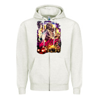 Oatmeal Heather wolfcop Zipper Hoodie - tuanDangUi