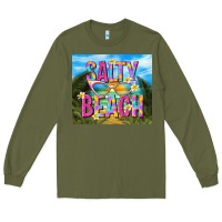 Army Green salty beach Long Sleeve Tee - TumblerDesignByShophia