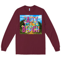 Burgundy salty beach Long Sleeve Tee - TumblerDesignByShophia