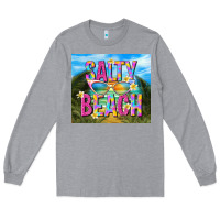 Heather Grey salty beach Long Sleeve Tee - TumblerDesignByShophia