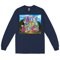 Navy salty beach Long Sleeve Tee - TumblerDesignByShophia