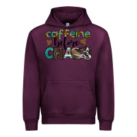 Mauve Wine western caffeine before chaos Urban Hoodie - BarkalooDesign