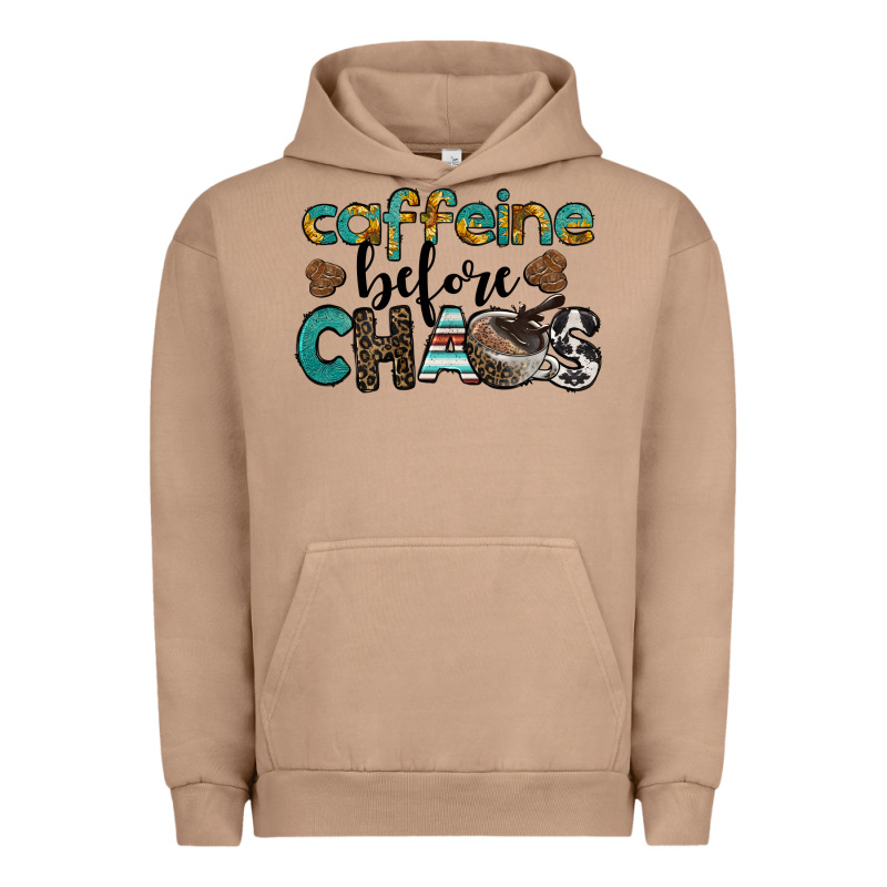 Western Caffeine Before Chaos Urban Hoodie by BarkalooDesign | Teevron