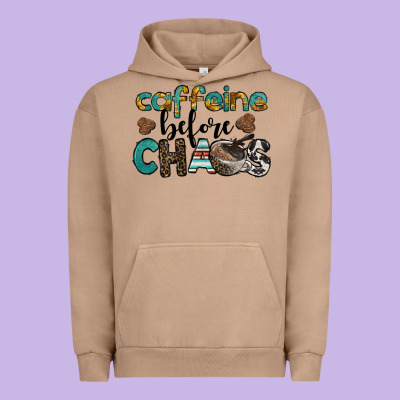 Western Caffeine Before Chaos Urban Hoodie Designed By Barkaloodesign