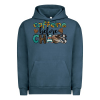 Pigment Midnight Navy western caffeine before chaos Urban Hoodie - BarkalooDesign