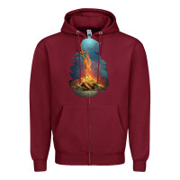 Burgundy Limited Edition Dark Souls Zipper Hoodie - tuanDangUi