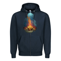Navy Limited Edition Dark Souls Zipper Hoodie - tuanDangUi