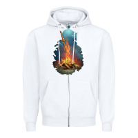 White Limited Edition Dark Souls Zipper Hoodie - tuanDangUi