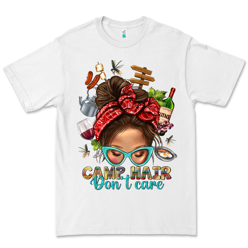 Camp Hair Dont Care Messy Bun Bbs Premium Tee by BundleAndBundleShop | Teevron