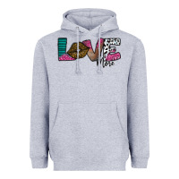 Heather Grey Love More Heavyweight Hoodie - SublimationCraftShop