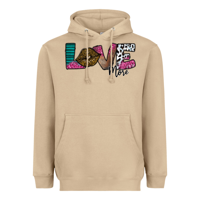 Love More Heavyweight Hoodie by SublimationCraftShop | Teevron