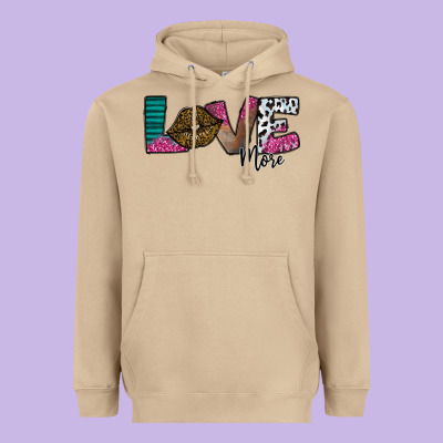 Love More Heavyweight Hoodie Designed By Sublimationcraftshop