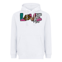 White Love More Heavyweight Hoodie - SublimationCraftShop