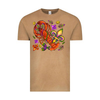 Vintage Camel Crawfish and fleur de lis Vintage Tee - NancyCooperArtShop