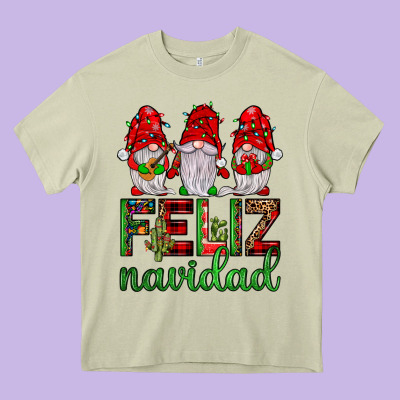 Feliz Navidad Gnomies Heavy Core Tee Designed By Jahusdesignshop