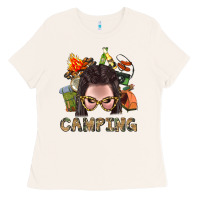 Bone Camping Braid Hair Woman With Fire Bbs Ladies Tee - BundleAndBundleShop