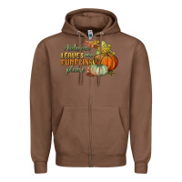 Chestnut autumn leaves and pumpkins please Zipper Hoodie - BundleAndBundleShop