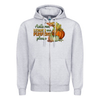 Heather Grey autumn leaves and pumpkins please Zipper Hoodie - BundleAndBundleShop